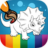 Dinosaurs coloring game icon