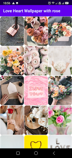 Android application Love Heart Wallpaper with rose screenshort