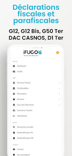 iFUGO Faciliter la déclaration Screen 3