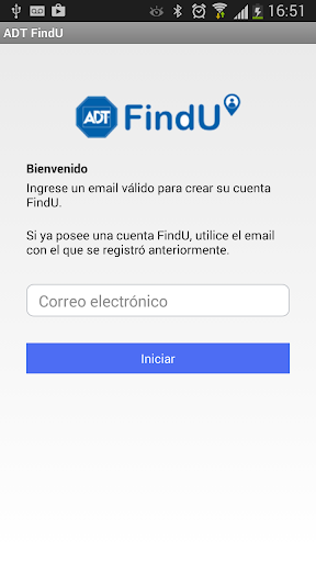 Android application ADT FindU screenshort