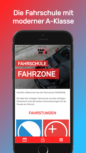 Android application FAHRZONE screenshort