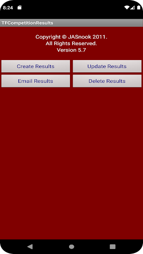 Android application TFCompetitionResults screenshort