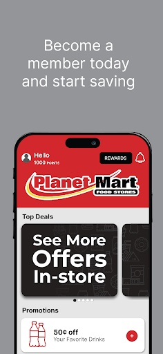 Android application Planet Mart Perks screenshort