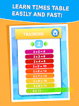 screenshot of Learn times tables games