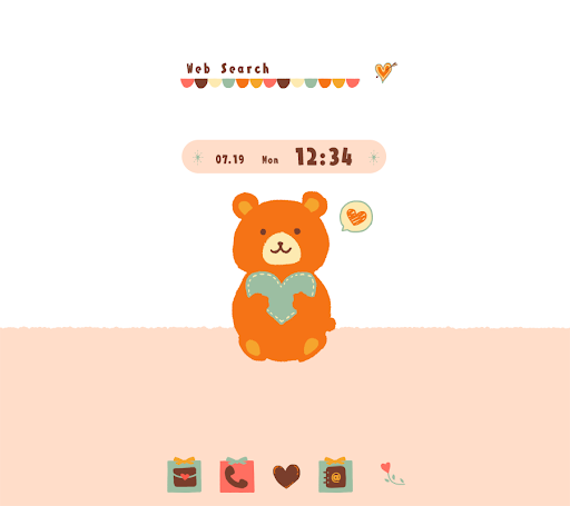 Android application Teddy Bear Valentine Theme screenshort