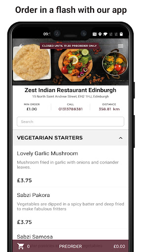 Zest Indian Restaurant Edinbur Screen 2