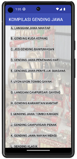 Android application KOMPILASI GENDING JAWA screenshort