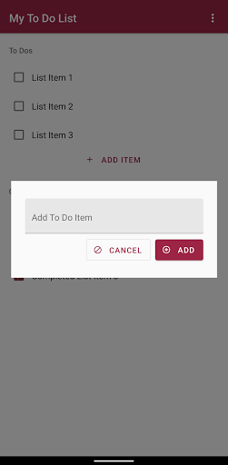 My To Do App Screen 2