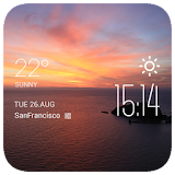 sunset glow weather widget icon