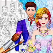 Wedding Coloring Dress Up - Games for Girls