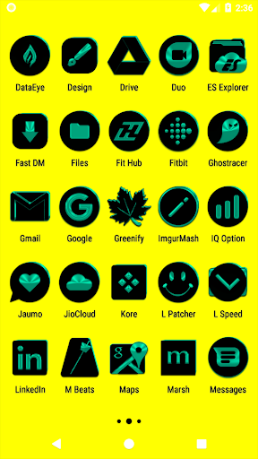 Black and Teal Icon Pack Screen 3