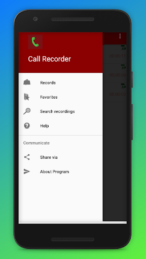 Android application Call Recorder screenshort