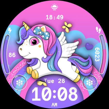 Unicorn Animated Watch 093 screenshot 5