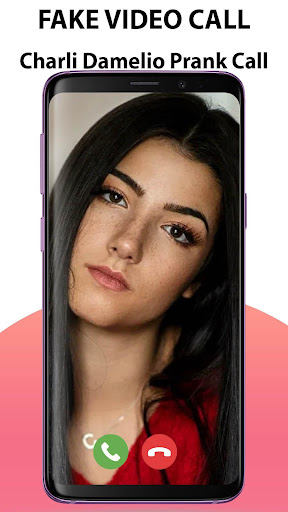 Android application Charli D'amelio VideoCall Fake screenshort
