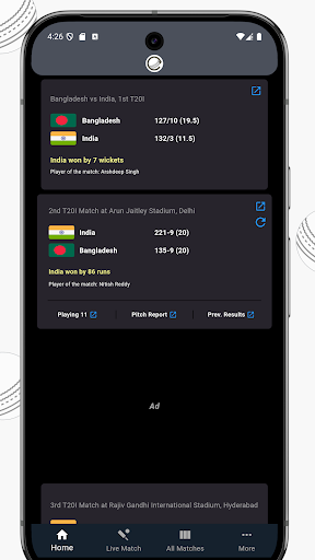 T20 Live Cricket Score Screenshot 1 - AppWisp.com