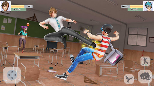 Android application High School Fighting Game screenshort