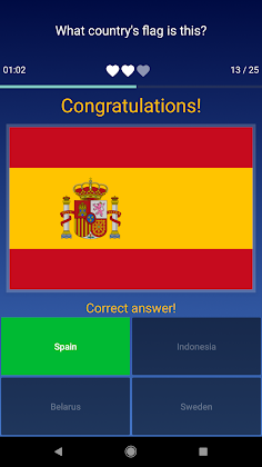 Flag Quiz: Countries, Capitals - Screenshot 3