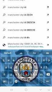 Manchester city keyboard theme