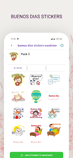 Buenos días Stickers WASicker
