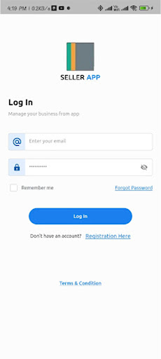 Android application EnergyPowerBusiness Seller screenshort