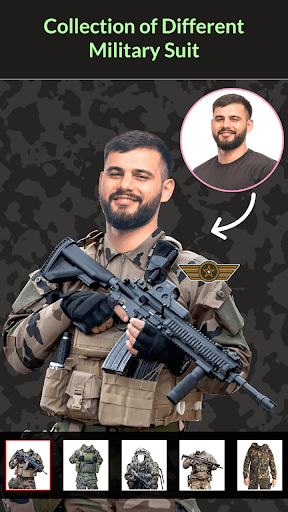 Military Suit Photo Editor for Screen 3