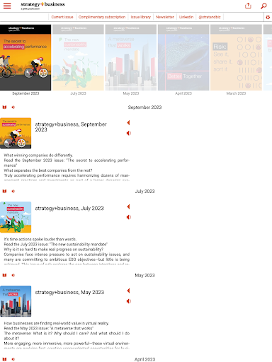 strategy+business magazine Screen 3