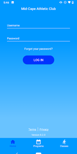 Android application Mid-Cape Athletic Club screenshort