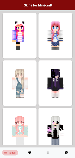 Android application Anime Skins for Minecraft PE screenshort