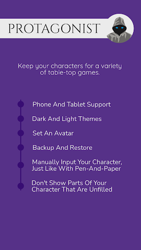 Android application Protagonist screenshort