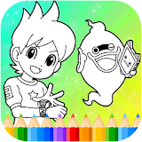 Yokai Coloring Game for Nate and Whisper icon