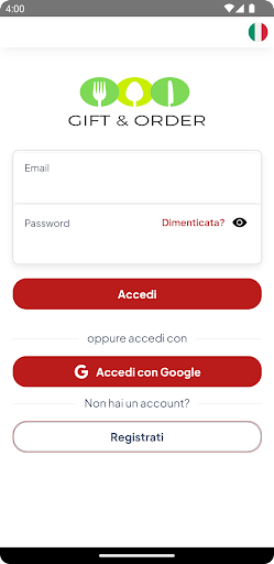 Android application Gift&Order screenshort