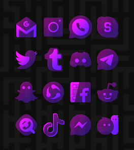 Captura de Pantalla 3 Murasaki Purple - Icon Pack android