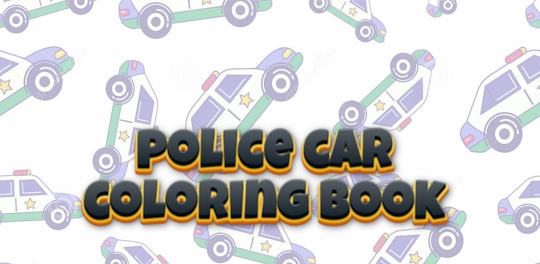 police car - coloring book