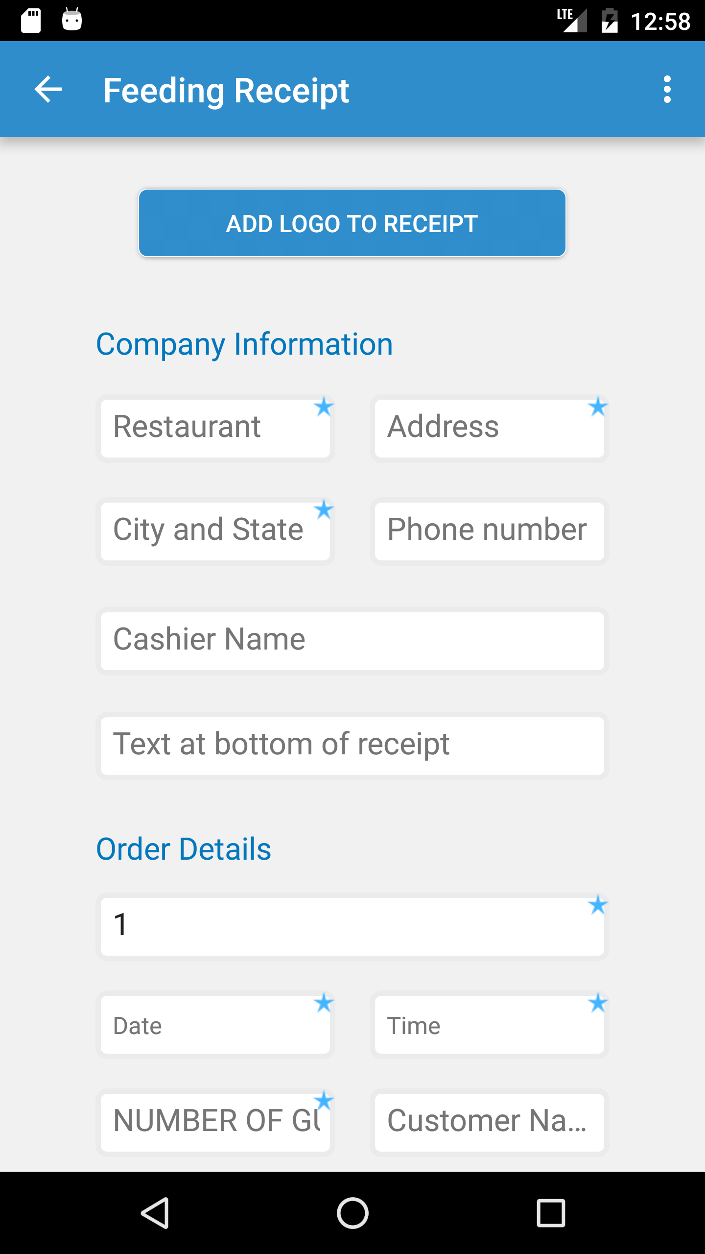 Android application Receiptish - Expense POS Cash Sales Receipt Maker screenshort