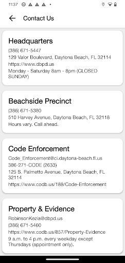 Daytona Beach Police Screen 2