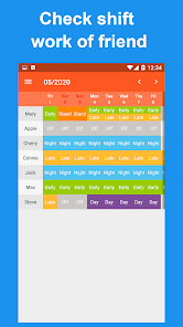 Screenshot 2 Calendario y horario de trabaj android