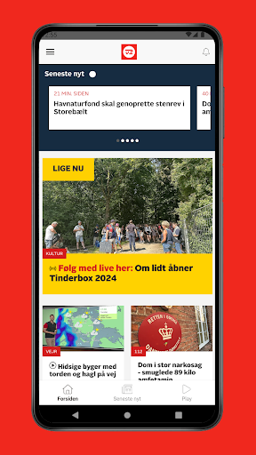 Android application TV2 Fyn - nyheder og video screenshort