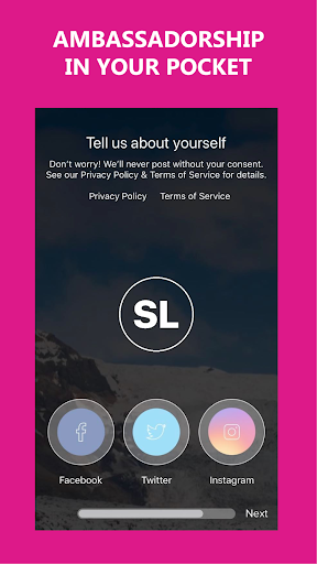 Android application SocialLadder screenshort