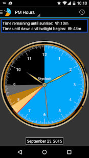 Skyclock - know sunrise/sunset Screenshot