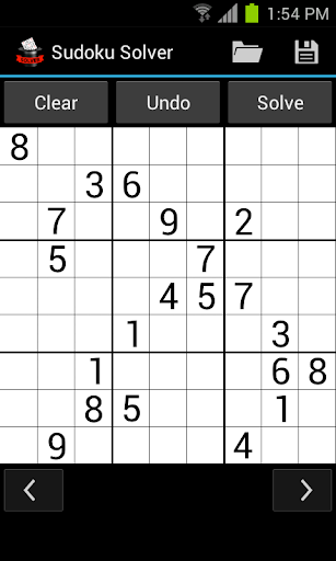 Android application Sudoku Solver screenshort