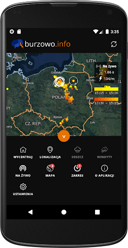 Burzowo.info - Lightning map Screen 3