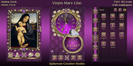 Android application Virgin Mary Lilac theme screenshort