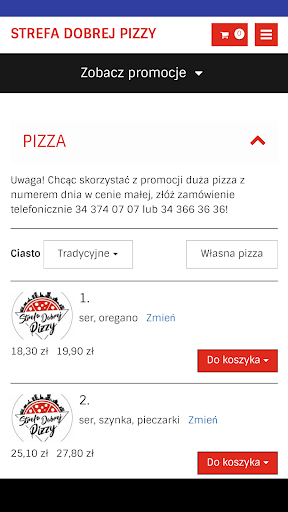 Android application Strefa Dobrej Pizzy screenshort