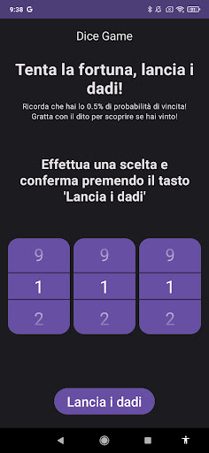 Android application Dice Game Kotlin screenshort