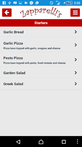 Zapparellis Pizza Screen 3