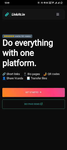 Android application LinkAt: Link in bio, Short URL screenshort