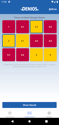 Android application HazMat-Storage-Checker screenshort