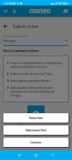 Moneo Cashback Screen 3