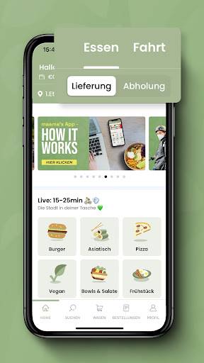 Android application Maama’s: Taxi, Essen & Mehr screenshort