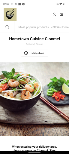 Android application Hometown Cuisine Clonmel screenshort